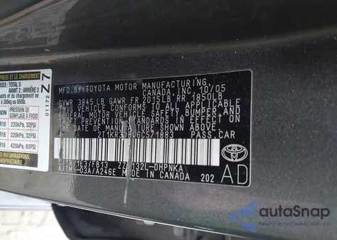 2006 Toyota Matrix Xr z USA, uszkodzony, nr VIN 2T1KR30E76C571883